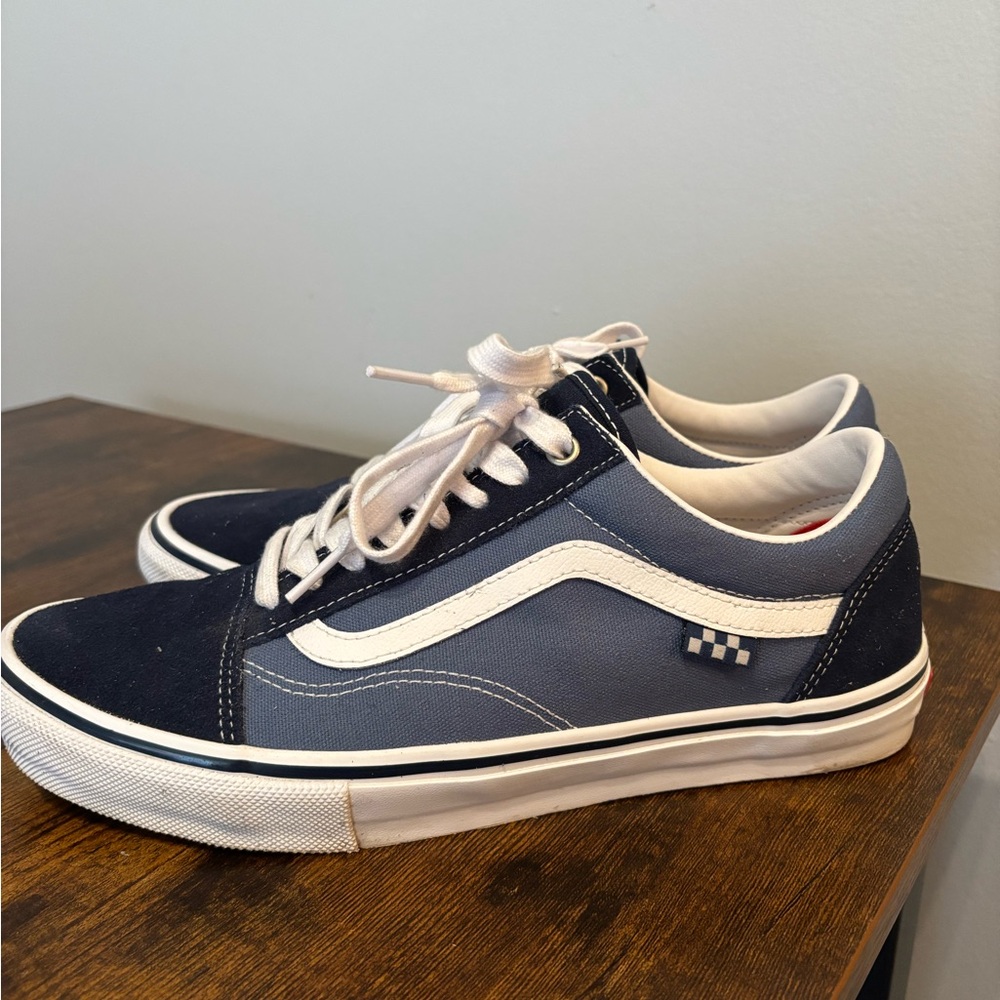 Vans Blue and White Old Skool Sneakers - Picture 2 of 5